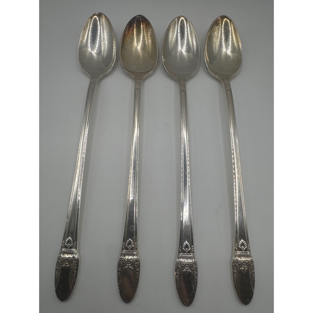 L1847 Rogers Bros First Love Silverplate Iced Tea Spoons International Silver-4